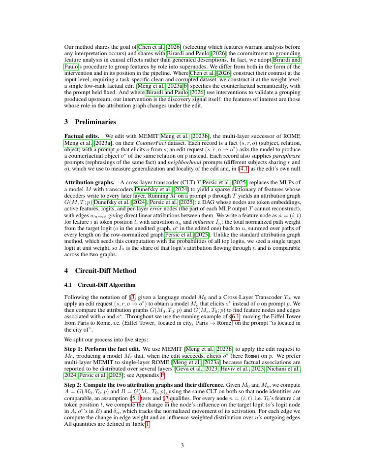 Page 3 of Circuit-Diff: Factual Edit-based Intervention Method for Localizing Knowledge in Attribution Graphs