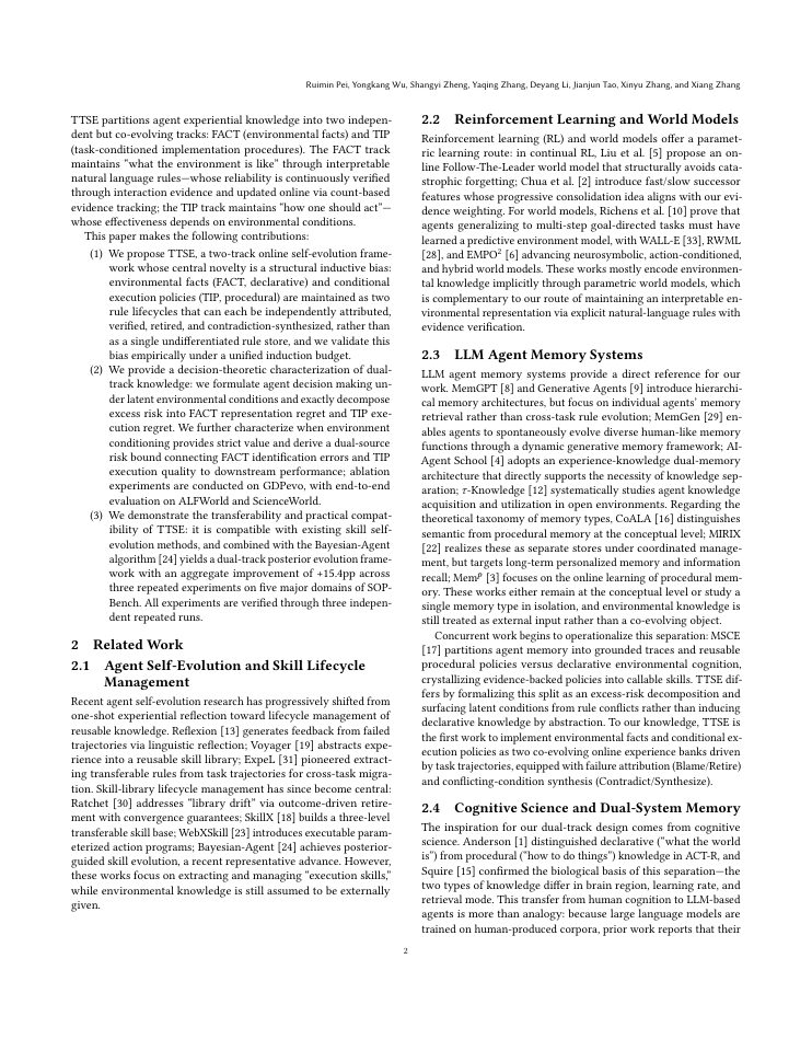 Page 2 of TTSE: A Two-Track Online Self-Evolution Framework