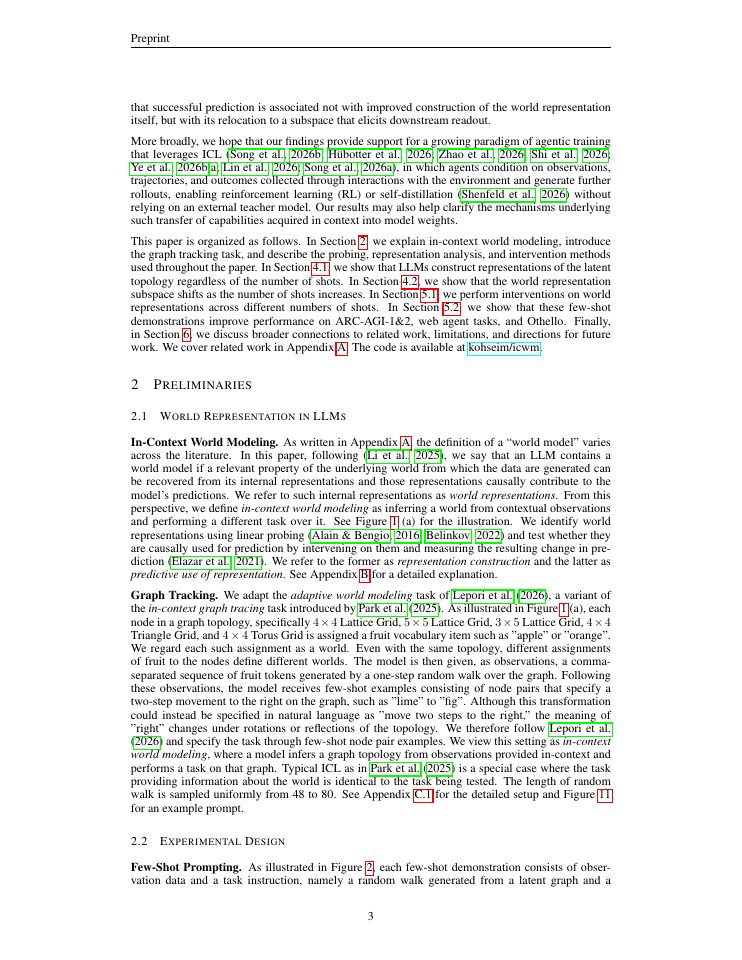 Page 3 of Few-Shot Demonstrations Elicit the Use of In-Context World Representations in LLMs