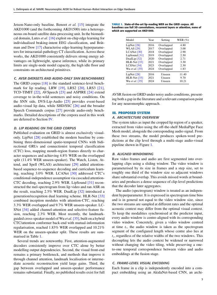 Page 3 of NAVIR: Neuromorphic Audio-Visual Speech Recognition for Robust Human-Robot Interaction on Edge Hardware