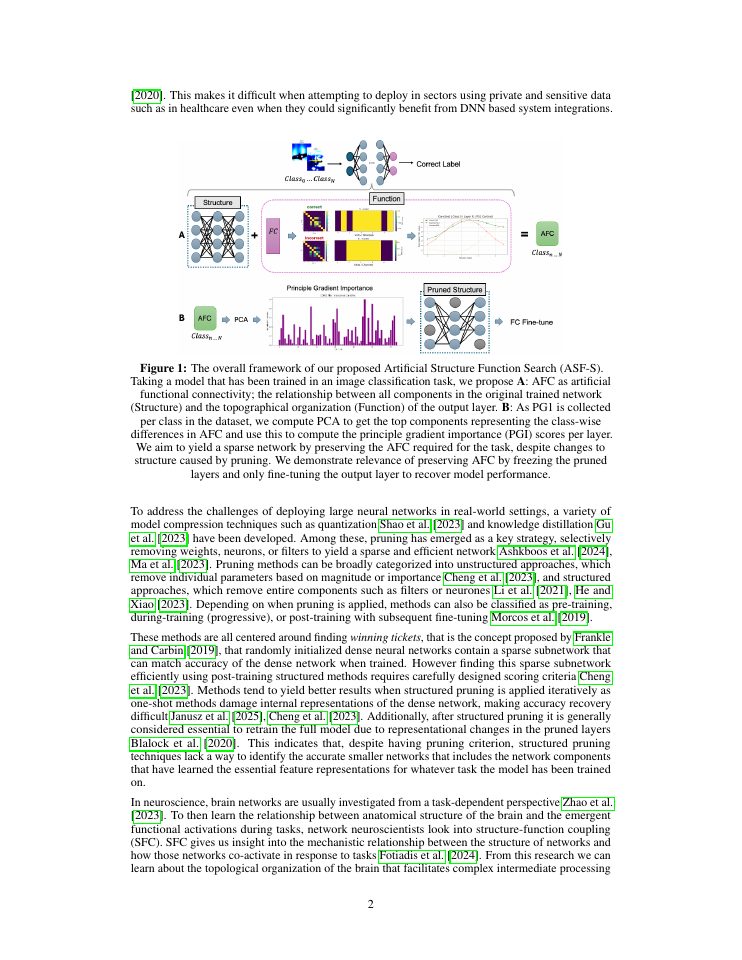 Page 2 of Artificial Structure Function Search: Preserving Artificial Functional Connectivity for Structured Pruning