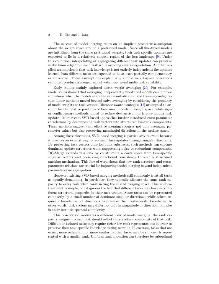 Page 2 of Not All Task Vectors Need Equal Rank: Energy-Proportional Allocation for Model Merging