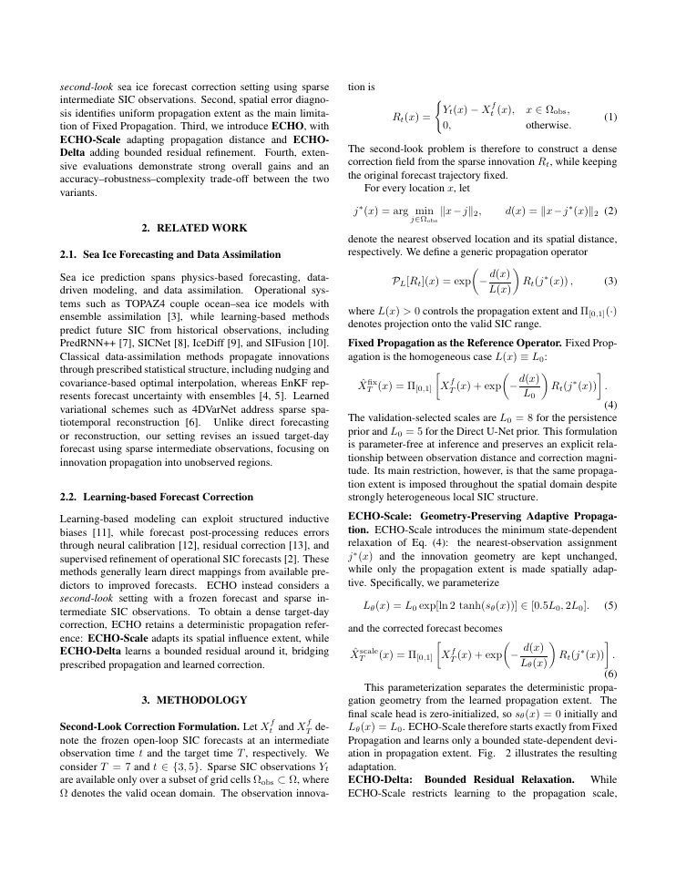 Page 2 of Taking a Second Look: Correcting Sea Ice Forecasts with Sparse Observations