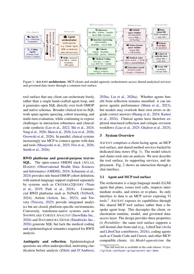 Page 2 of Ascent: An Agentic System over the Model Context Protocol for Real-World Clinical Data Analysis
