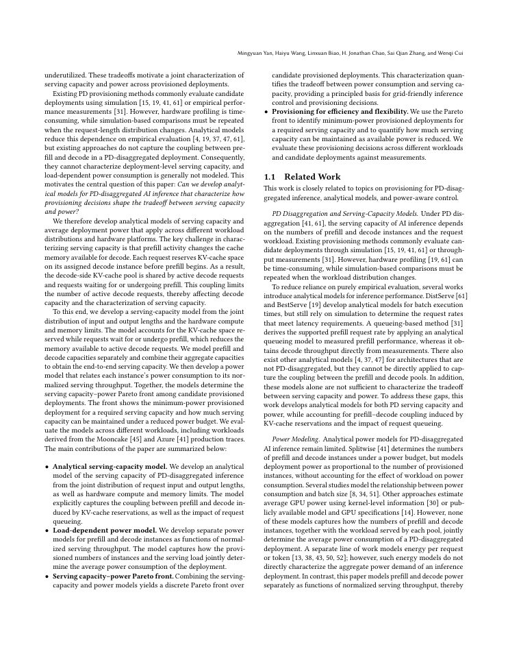 Page 2 of Analytical Power-Aware Provisioning for Prefill-Decode Disaggregated AI Inference