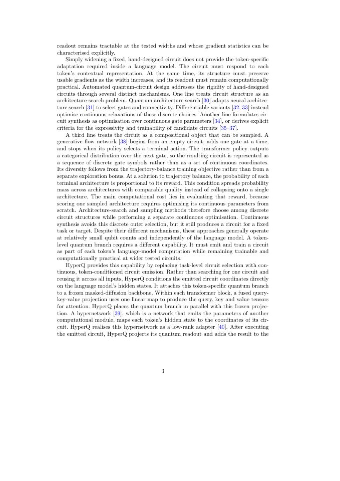 Page 3 of Circuit Hypernetworks for Quantum-Augmented Diffusion Language Models