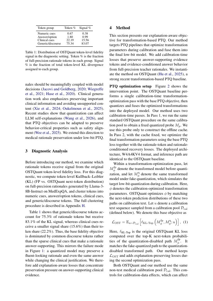 Page 3 of When Quantization Preserves Accuracy but Not Evidence: Explanation-Aware Post-Training Quantization for Medical LLMs