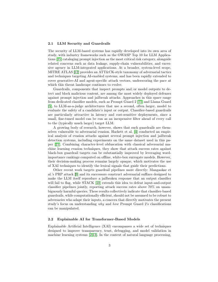 Page 3 of Decoding Guardrails: XAI-Guided Perturbation Analysis of Prompt Injection Detection