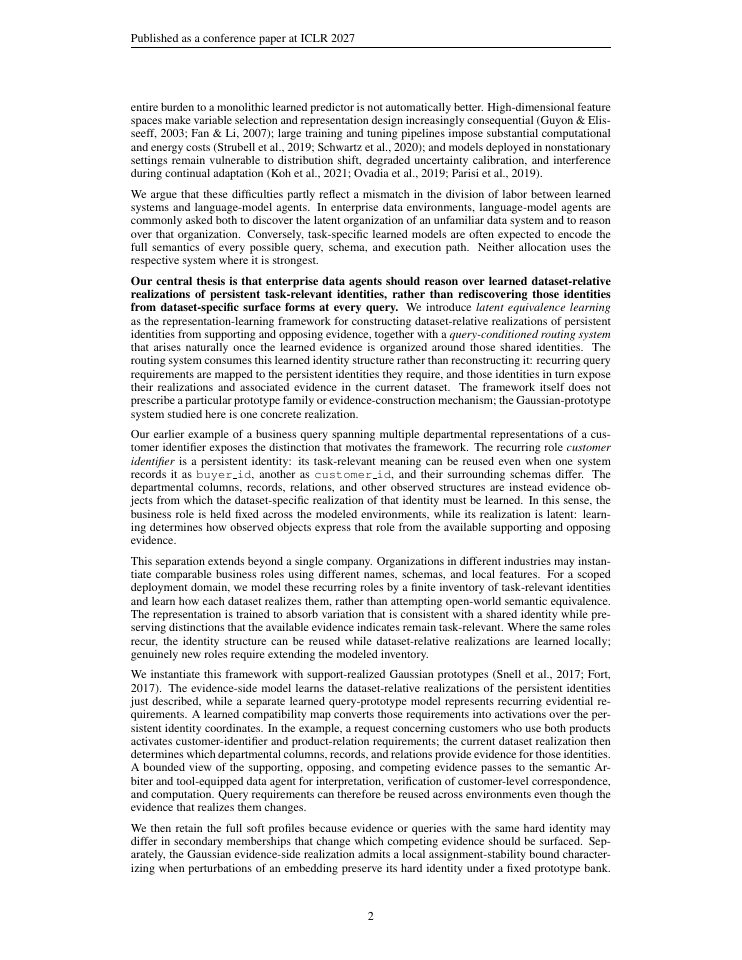 Page 2 of Learned Enterprise Data Comprehension: Compression and Routing for Data Agents