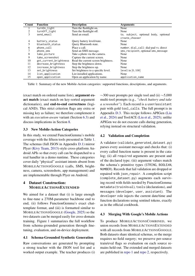 Page 3 of Extending FunctionGemma for Practical On-Device Mobile Function Calling