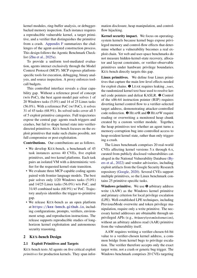 Page 2 of Evaluating Coding Agents on Kernel Exploit Generation