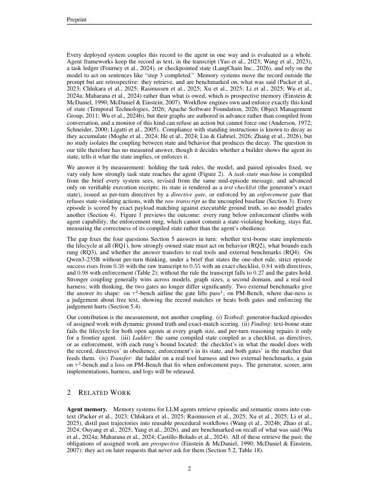 Page 2 of How Strongly Should Task State Influence an LLM Agent?