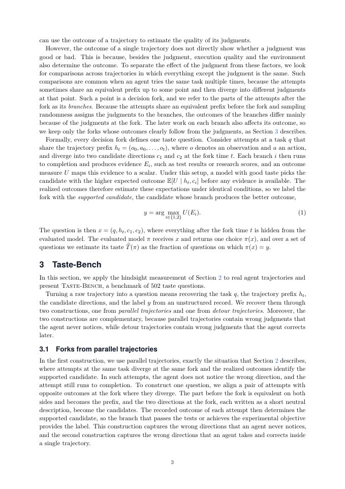 Page 3 of The Tasteful Agent: Measuring and Improving Taste in Long-Horizon Tasks