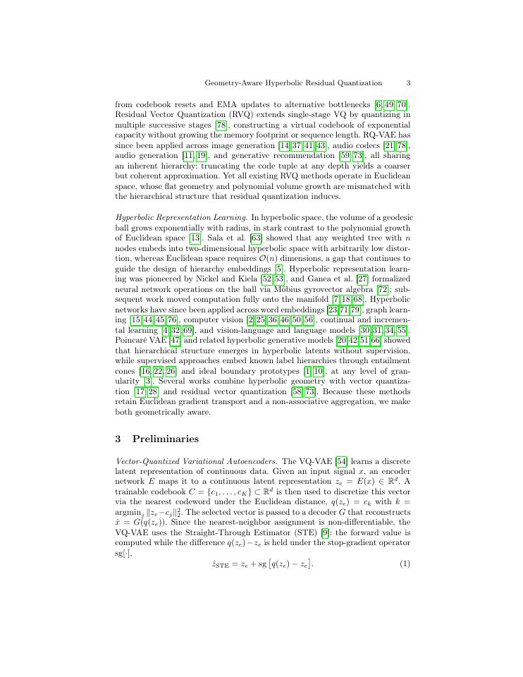 Page 3 of Geometry-Aware Hyperbolic Residual Quantization