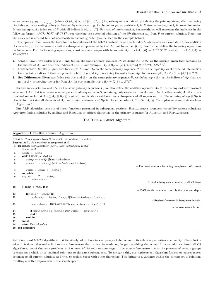 Page 3 of A Configurable Heuristic for the MLCS Problem