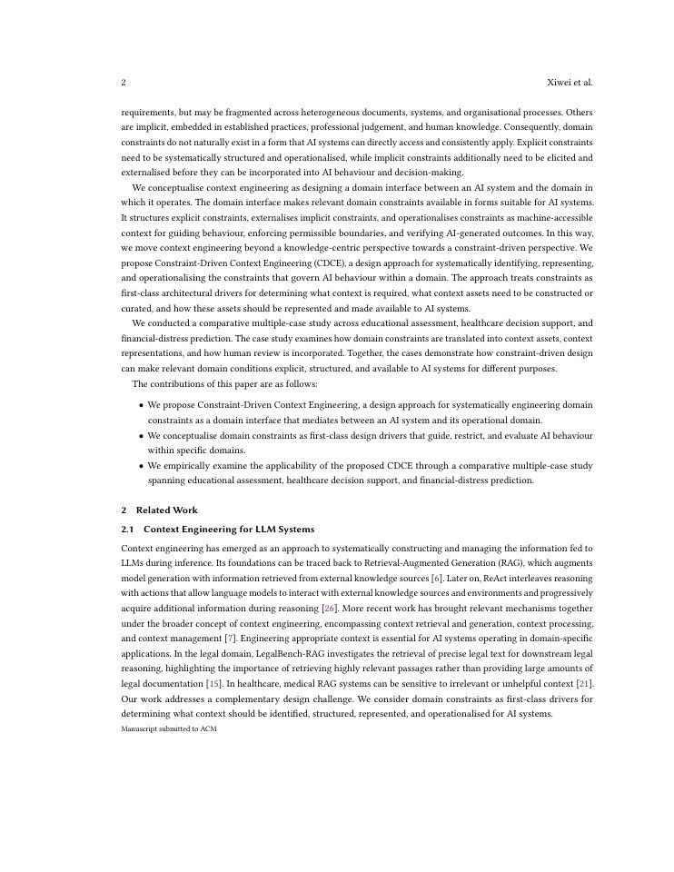 Page 2 of Constraint-Driven Context Engineering: Designing Domain Interfaces for AI Systems