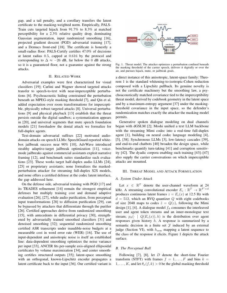 Page 2 of Psychoacoustically Aligned Latent Smoothing for Adversarial Robustness of Full-Duplex Speech-to-Speech Dialogue Models