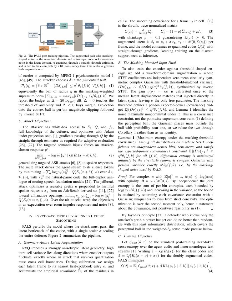 Page 3 of Psychoacoustically Aligned Latent Smoothing for Adversarial Robustness of Full-Duplex Speech-to-Speech Dialogue Models