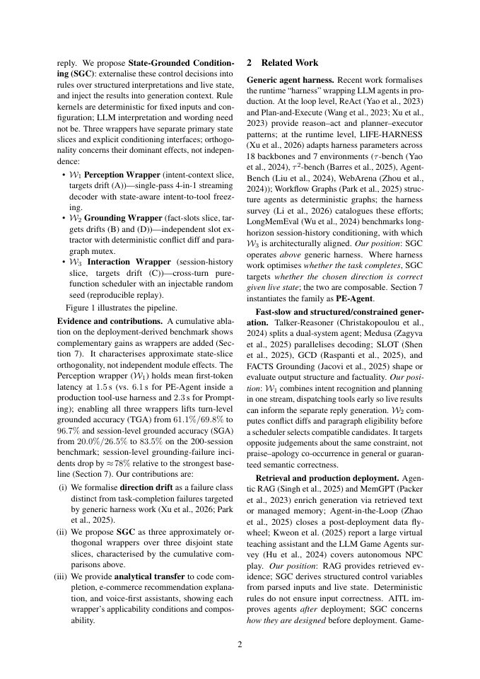 Page 2 of State-Grounded Conditioning: Wrapping User-Facing LLM Agents Where Direction Depends on Live State