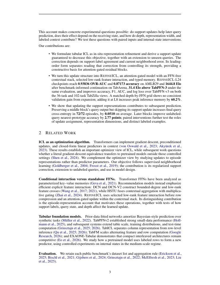 Page 3 of What Do Tabular Foundation Models Compute In Context? In-Situ Representation Refinement through Attention-Gated Updates