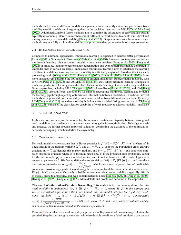 Page 3 of Confidence Falls Short: Asymmetric Certainty Gains from Optimization Hinder Multimodal Classification