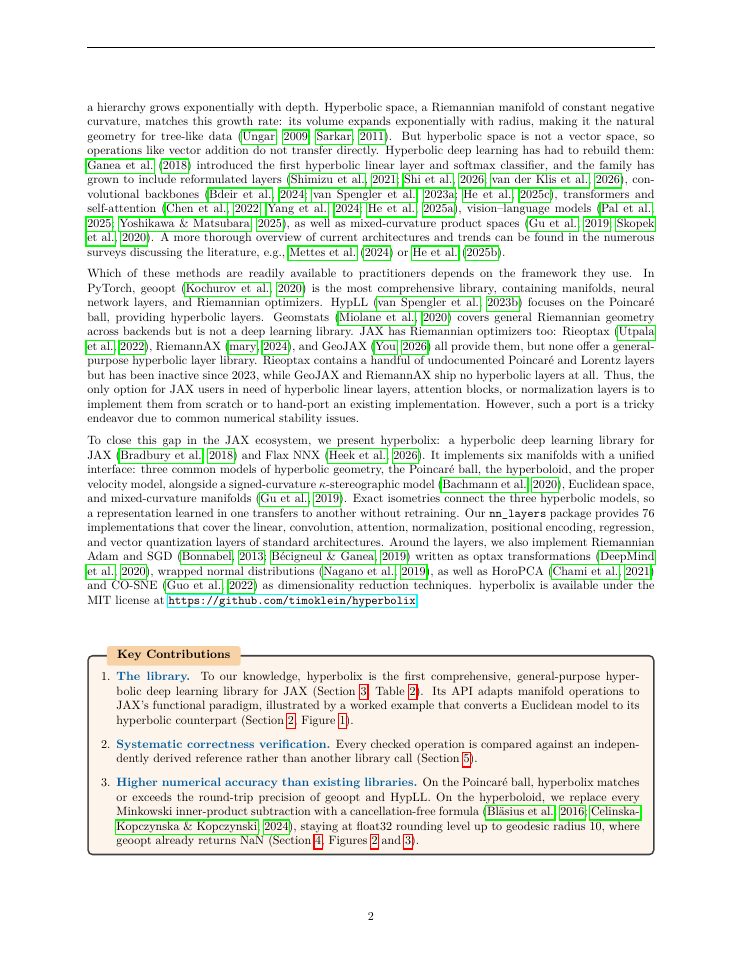 Page 2 of hyperbolix: Hyperbolic Deep Learning in JAX