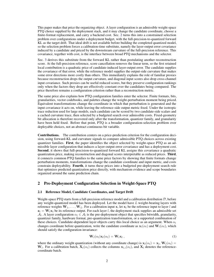 Page 2 of Predicting Quantization Price for Selecting PTQ Configurations Before Deployment