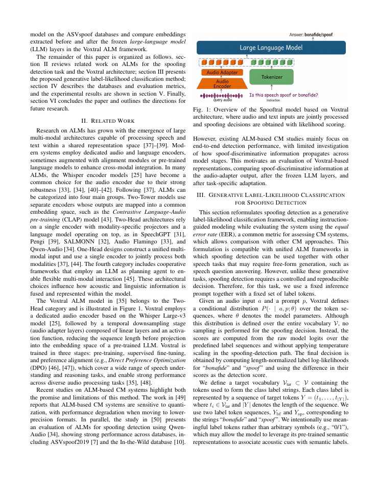 Page 2 of Spooftral: Can Voxtral Audio-Language Model Detect Speech Spoofing?