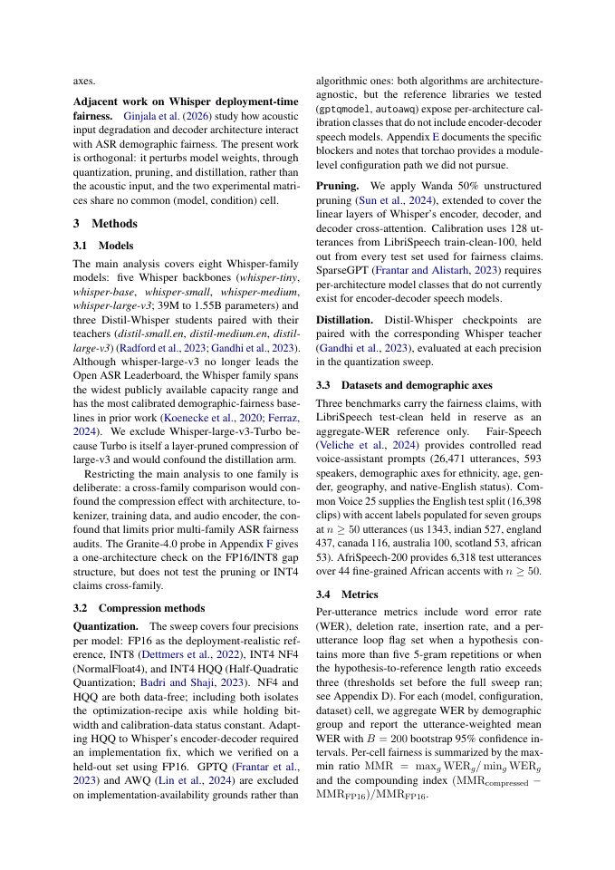 Page 3 of Temporal Taxation Compounds Under Post-Training Compression of Whisper Models