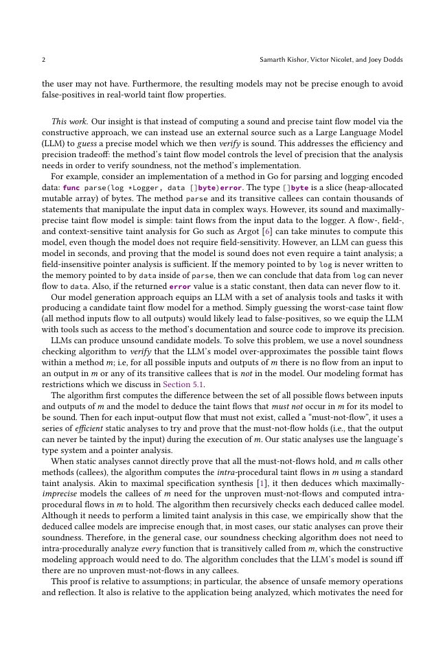 Page 2 of Soundness Checking of Taint Flow Models