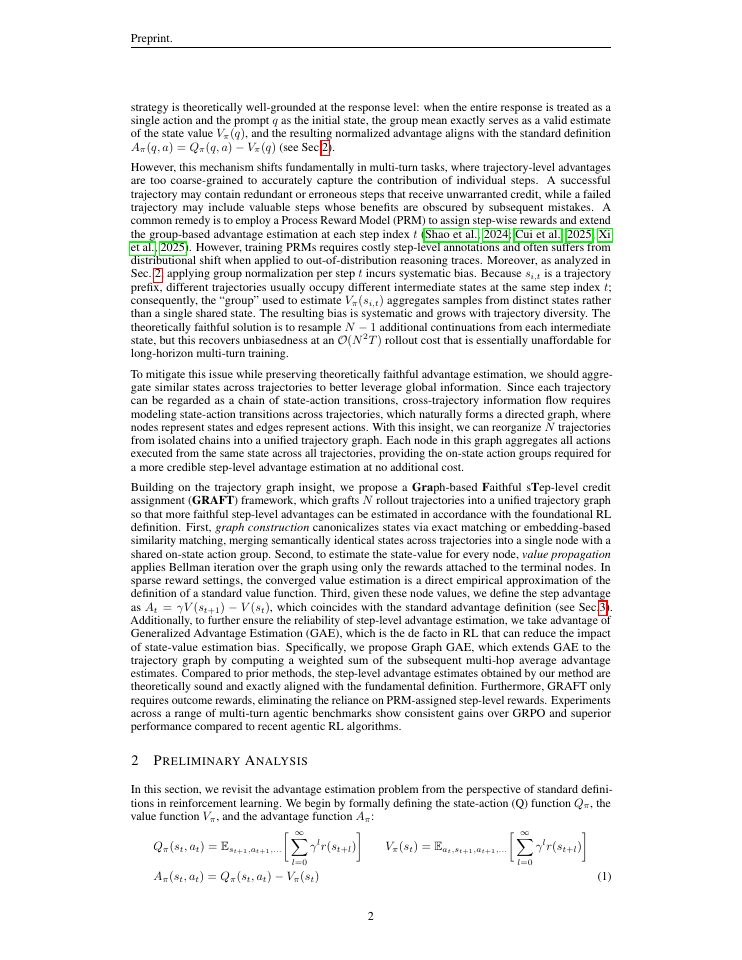 Page 2 of Back to the Definition: Estimating Step-Level Advantages via Trajectory Graphs for Agentic Reinforcement Learning