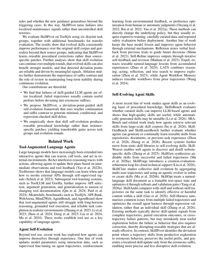 Page 2 of A Wrong Turn Does Not Ruin the Journey: Deviation-Guided Skill Self-Evolution for LLM Agents