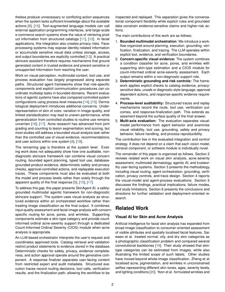 Page 2 of SkinAgent AI: A Safety-Grounded Multimodal Agentic Framework for Non-Diagnostic Skincare Support