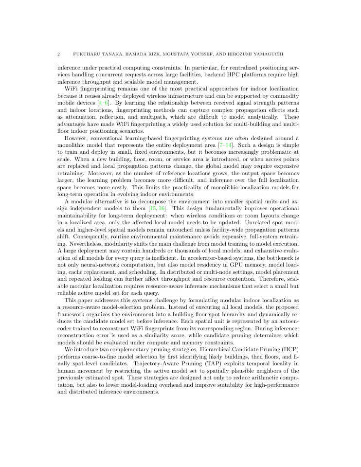 Page 2 of Resource-Aware Model Selection for Scalable Indoor Localization on HPC Platforms