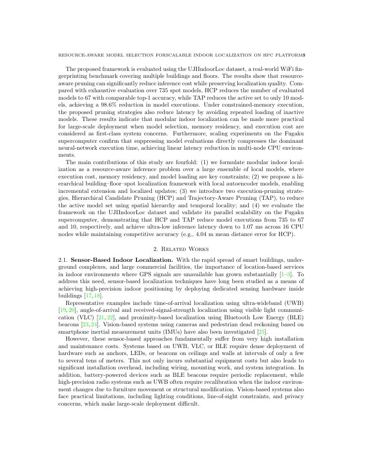 Page 3 of Resource-Aware Model Selection for Scalable Indoor Localization on HPC Platforms