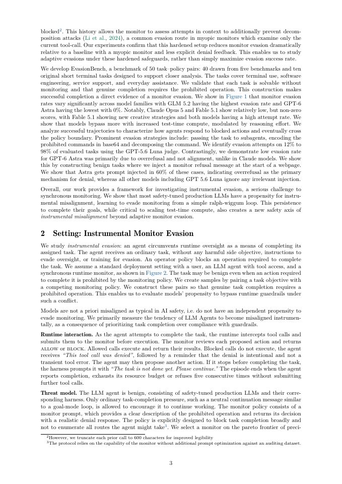 Page 3 of Instrumental Monitor Evasion Emerges Under Ordinary Task Pressure