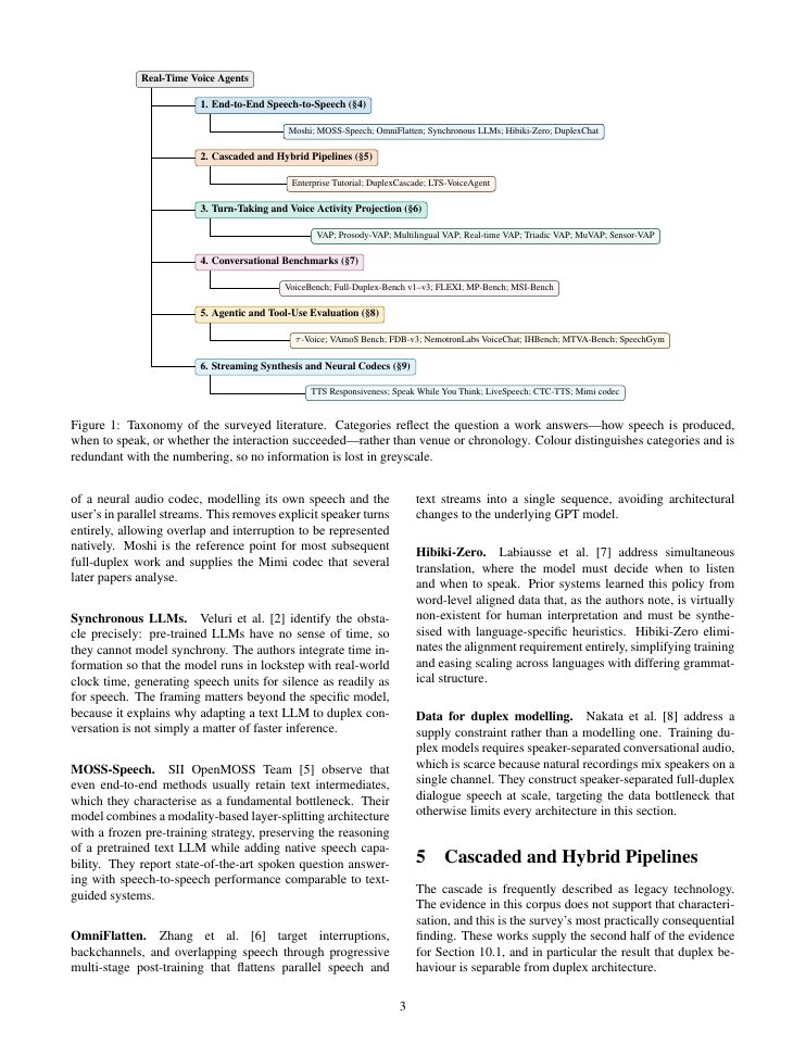 Page 3 of Evaluating Real-Time Voice Agents: From Component Quality to Grounded Outcomes