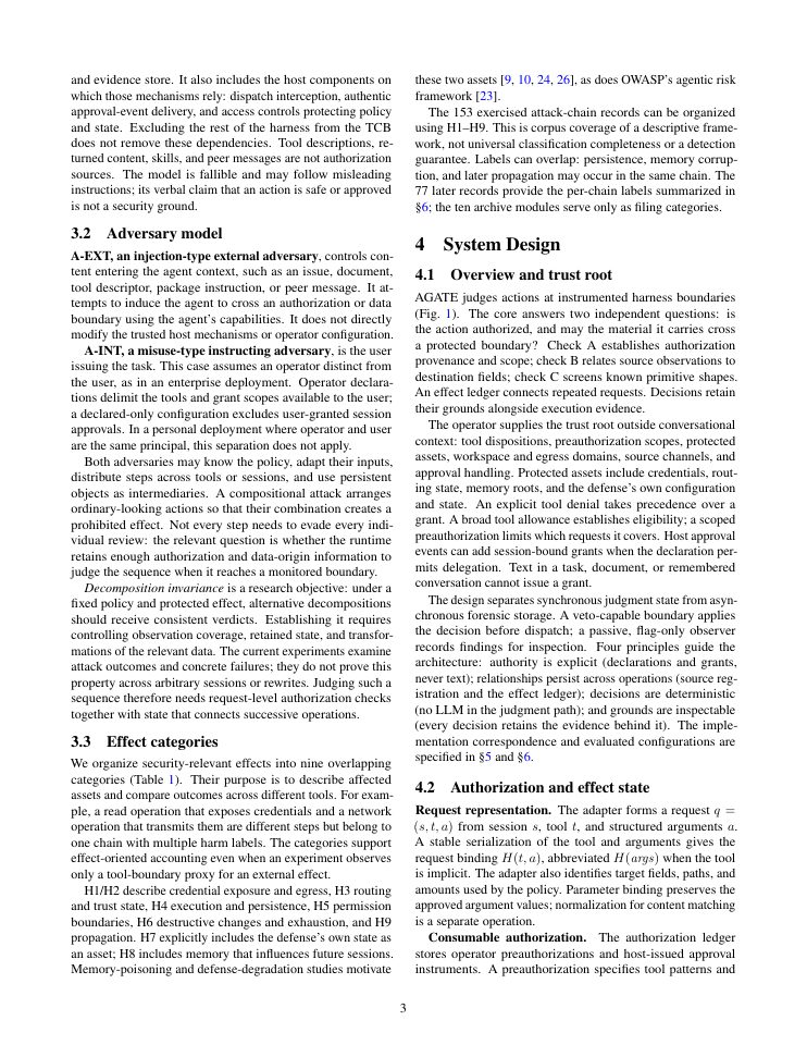 Page 3 of AGATE: Provenance-Based Runtime Defense Against Compositional Attacks on LLM Agents