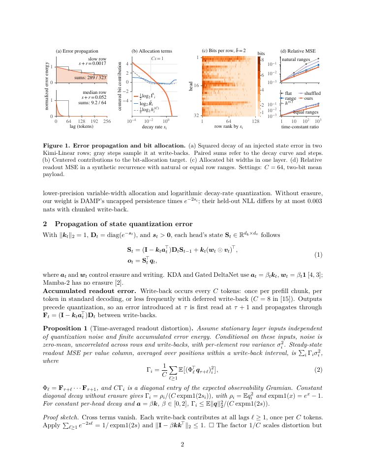 Page 2 of Low-Bit Recurrent States in Hybrid Language Models