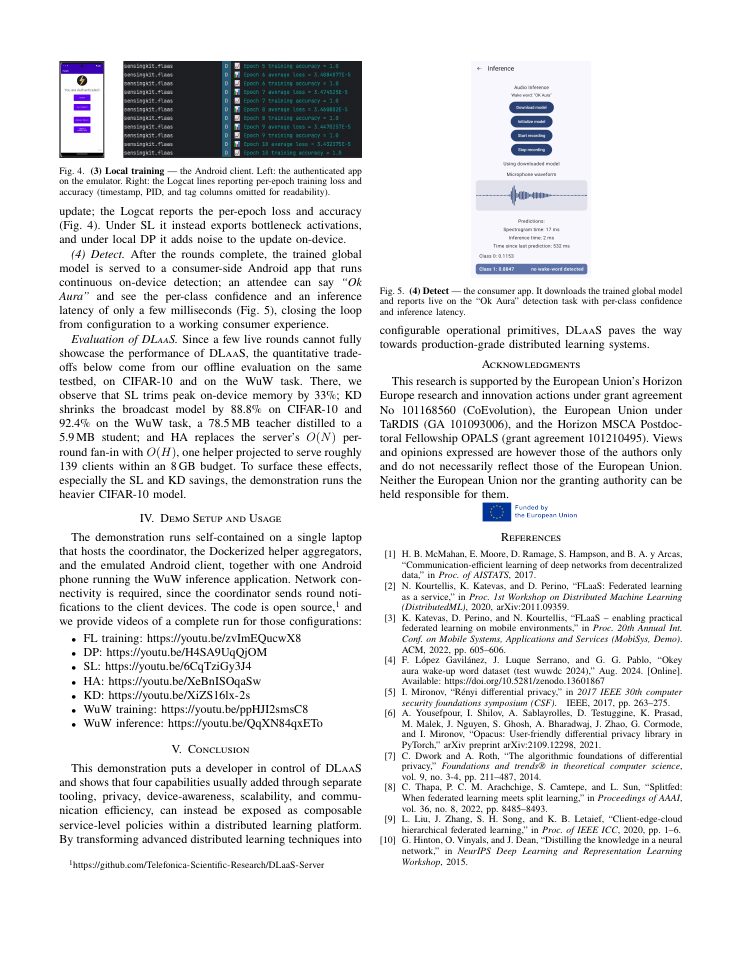 Page 3 of Distributed Learning as a Service: The Developer's Perspective