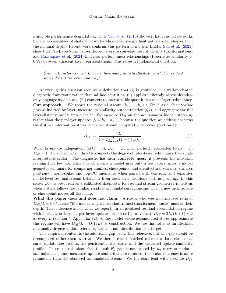 Page 2 of The Residual Stream's Effective Depth