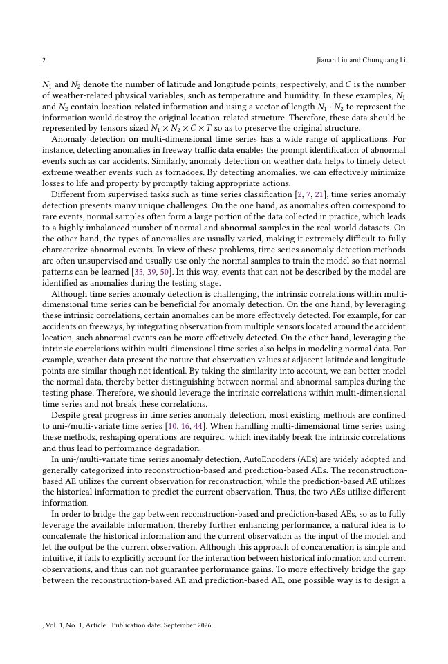Page 2 of Bayesian Tensor Autoencoder with Physics-informed Predictive Prior for Multi-dimensional Time Series Anomaly Detection