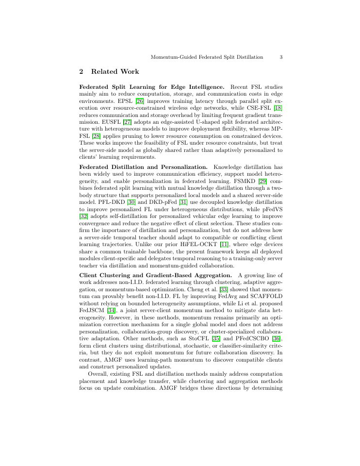 Page 3 of Momentum-Guided Federated Split Distillation for Personalized Temporal Edge Intelligence