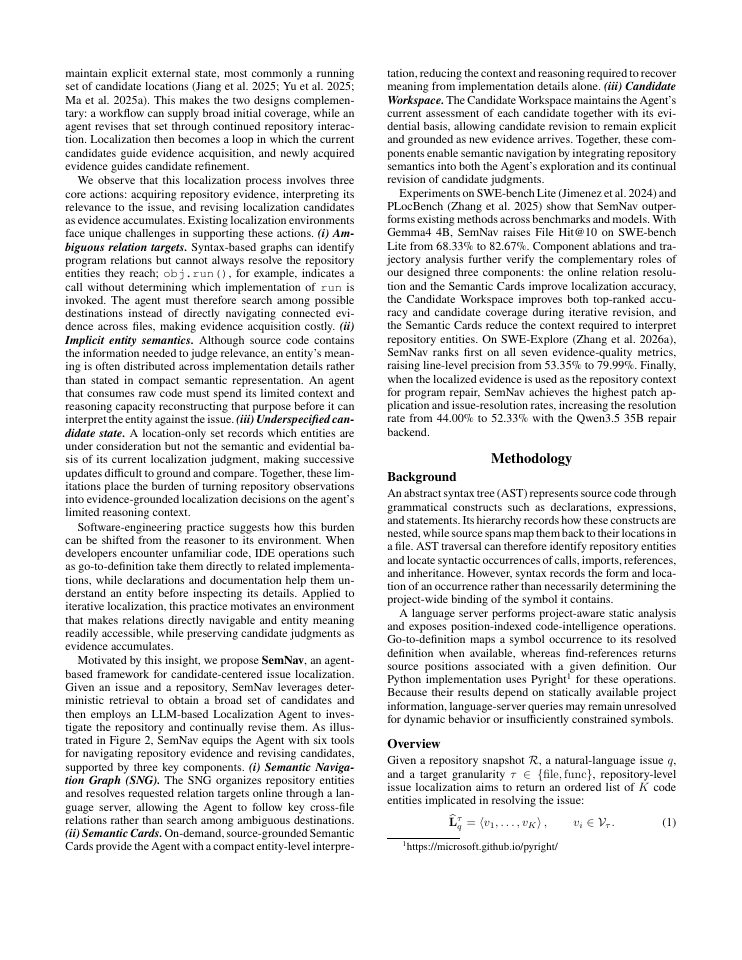 Page 2 of Semantic Navigation for Issue Localization in Code Repository