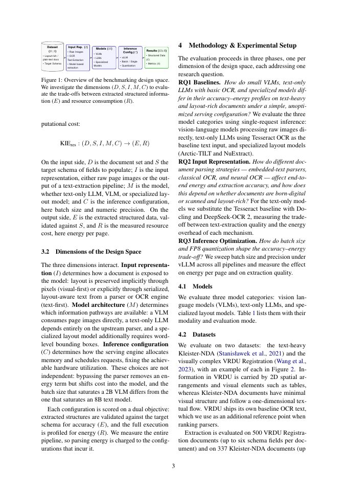 Page 3 of The Right Information Extraction Pipeline Depends on the Document: Accuracy-Energy Trade-offs for Small, Local Models
