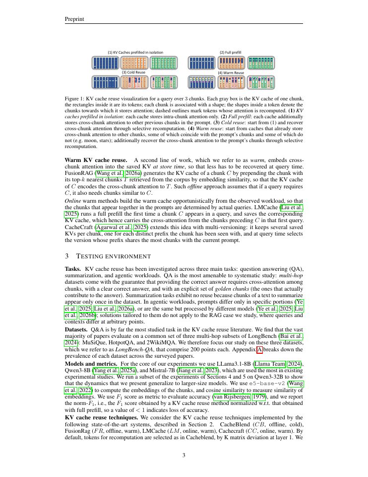 Page 3 of Evaluating the accuracy of KV cache reuse techniques