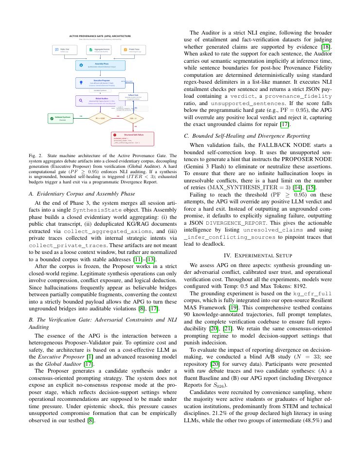 Page 3 of Towards Mitigating Fabricated Consensus: The Active Provenance Gate for Multi-Agent Debate Synthesis