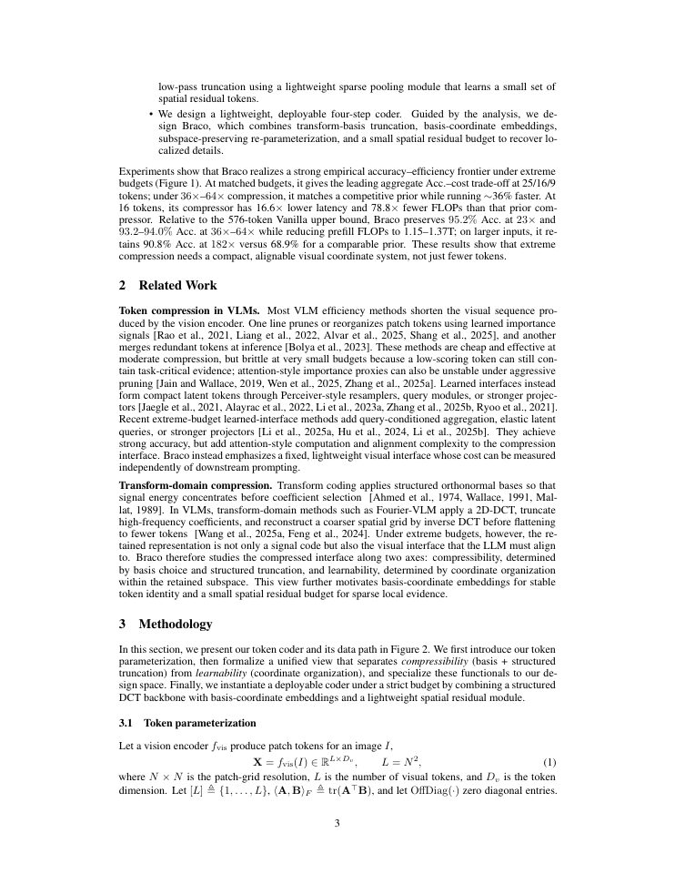 Page 3 of Beyond Selection: Token Parameterization for Extreme Visual Token Compression