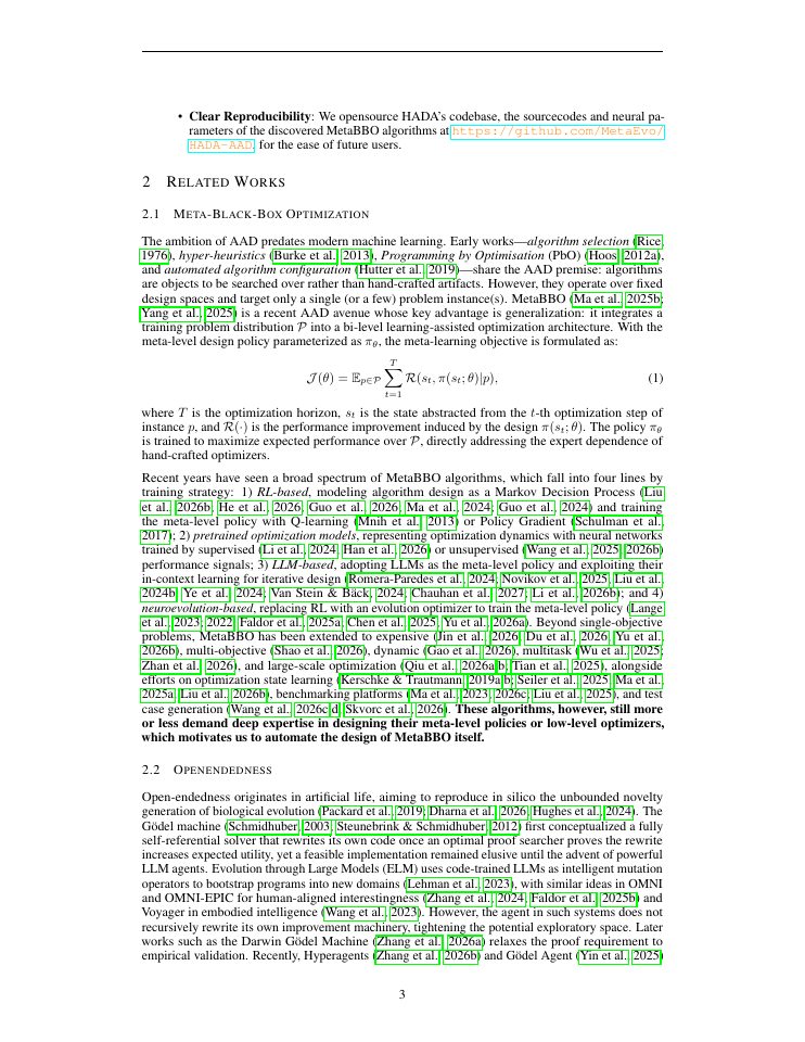 Page 3 of Hyper Algorithm Design Agent: Evolving Learnable Optimizer from Zero