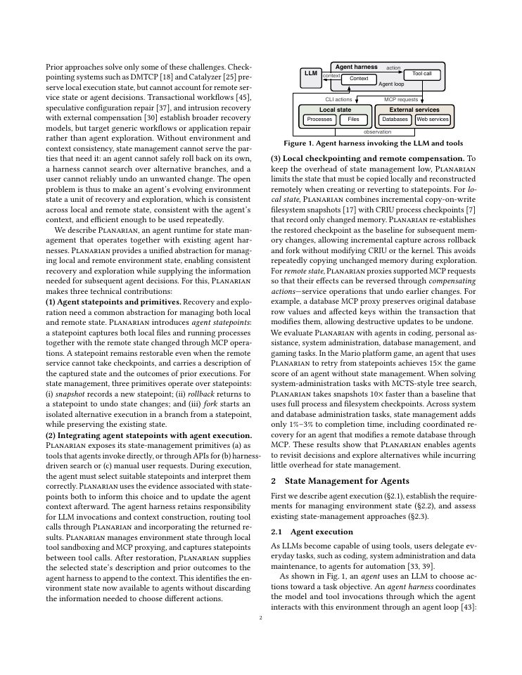 Page 2 of Planarian: Managing Agent State with Statepoints
